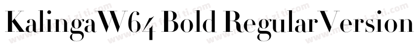 KalingaW64 Bold RegularVersion 11字体转换